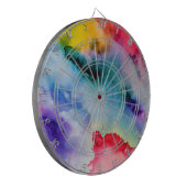 虹色鮮やかの色のパターン ダーツボード (正面左)