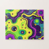 虹色鮮やかテクスチャ – 抽象芸術流体芸術 ジグソーパズル (横)