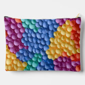 虹色3Dルックフラワー アクセサリーポーチ (裏面)