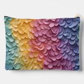 虹色3Dルックフラワー アクセサリーポーチ (裏面)