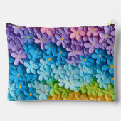 虹色3Dルックフラワー アクセサリーポーチ (裏面)