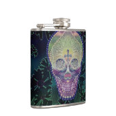 虹色、ハートの砂糖のスカル フラスク (右)