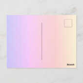 虹色 偽 グリッター ハート 明るい カラフル オーダーメイド ポストカード (裏面)