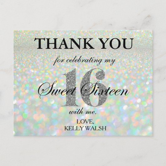虹色《写真》ぼけ味ライト甘い16サンキューノート ポストカード (正面)