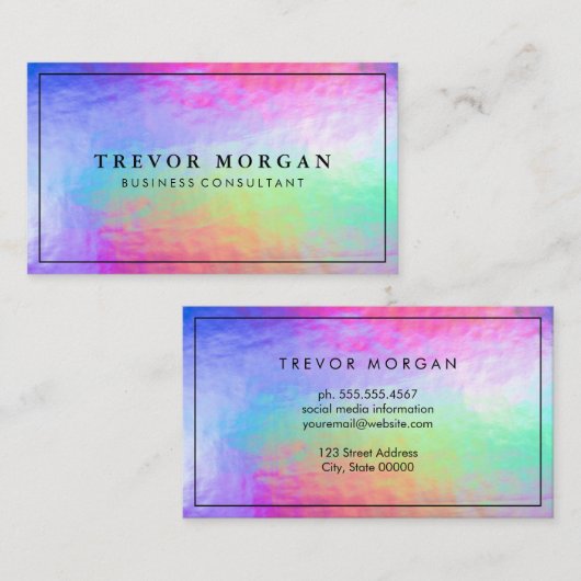 虹色 名刺 (正面/裏面)
