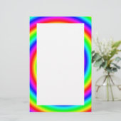 虹色。 明るく、カラフルな螺線形 便箋 (スタンド正面)