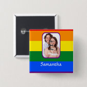 虹色 缶バッジ (正面&裏面)