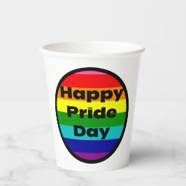 虹色LGBTQパーティーグッズ ハッピー・プライド・デー 紙コップ