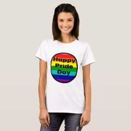 虹色LGBTQプライドのお祝い ハッピー プライド デー Tシャツ