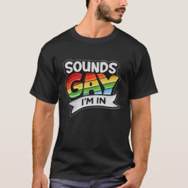 虹色LGBTQプライドゲイサウンドTシャツ Tシャツ