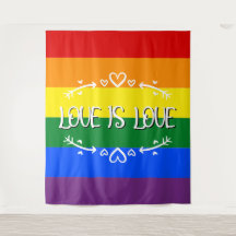虹色LGBTQプライドバックドロップ 愛は愛