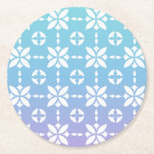 虹花カラフル柄 ラウンドペーパーコースター (正面)