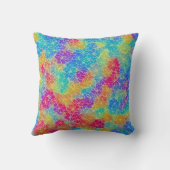 虹花カラフル模様 クッション (裏面)