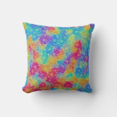 虹花カラフル模様 クッション (正面)