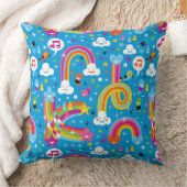 虹雨低下のハートパターンを曇らせます クッション (ブランケット)