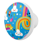 虹雨低下のハートパターンを曇らせます セラミックノブ (右)