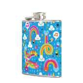 虹雨低下のハートパターンを曇らせます フラスク (左)