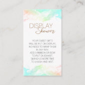 虹雲カラフル赤ちゃんシャワー表示シャワー エンクロージャーカード (正面)