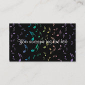 虹音楽ノートとの黒 名刺 (裏面)