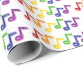 虹音楽ノートの包装紙 ラッピングペーパー (ロールコーナー)