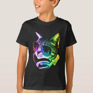 虹音楽猫 Tシャツ
