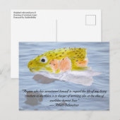 虹鱒の色鉛筆画と名言ポストカード ポストカード (正面/裏面)