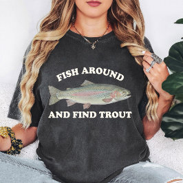 虹鱒を見つけるために釣りをしよう 虹鱒 Tシャツ