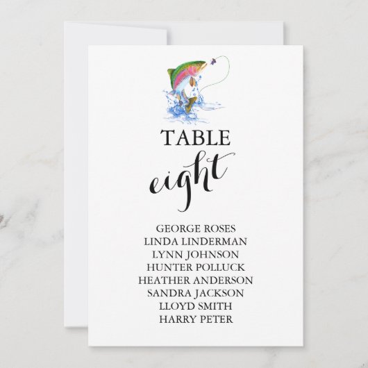 虹鱒釣りのテーマ 招待状 (正面)