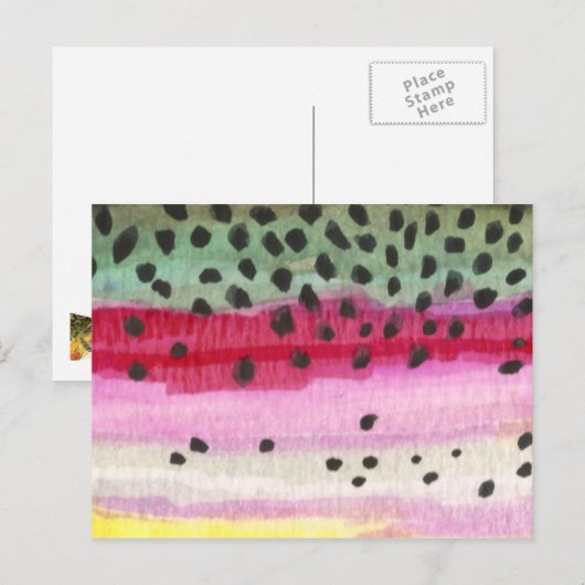 虹鱒釣り ポストカード (正面/裏面)