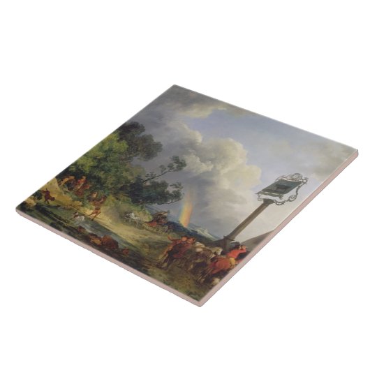 虹1784年(キャンバスの油) タイル (側面)