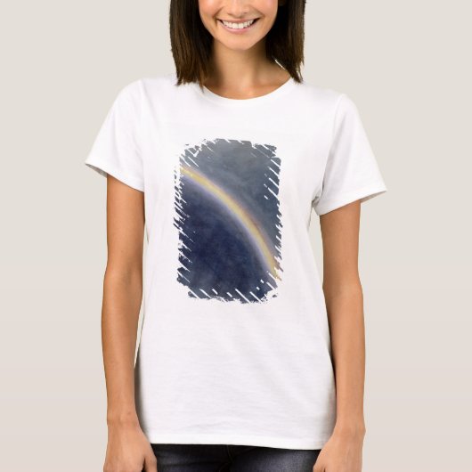 虹1827年が付いている空の勉強(w/c紙で) tシャツ (正面)