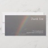 虹2の悔やみや弔慰は写真カード感謝していしています サンキューカード (正面)