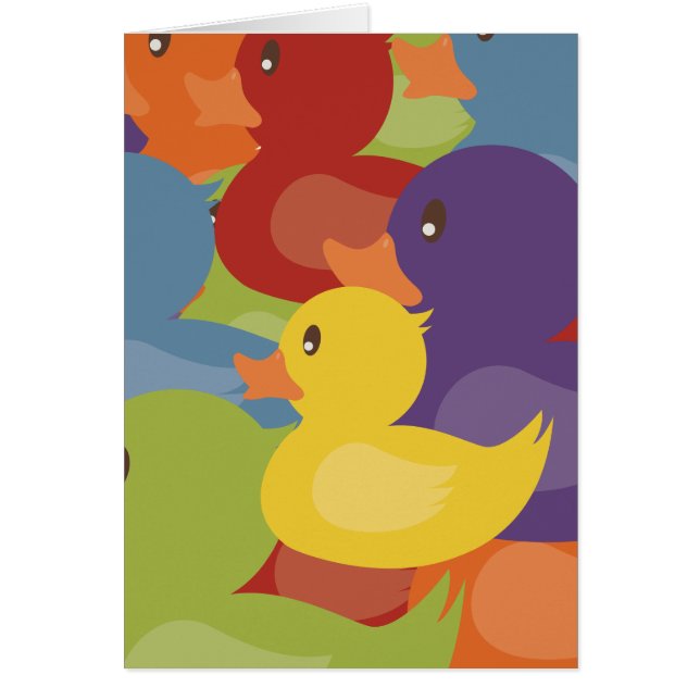 虹|のゴムアヒル|の重複のデザイン (正面)