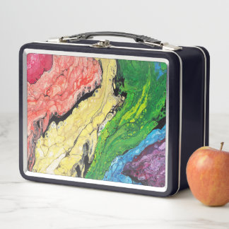 "虹"の抽象的なお弁当箱 メタルランチボックス