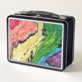 "虹"の抽象的なお弁当箱 メタルランチボックス