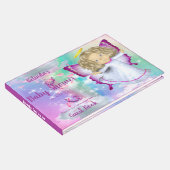 虹、ふわふわの雲と蝶のベビーガール ゲストブック (コーナー)