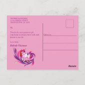 虹、ふわふわの雲、蝶の写真はがき ポストカード (裏面)