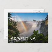虹、アルゼンチンが付いているIguazúの滝 ポストカード (正面/裏面)