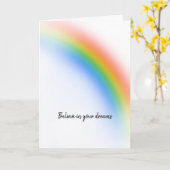 虹 カード (黄色い花)