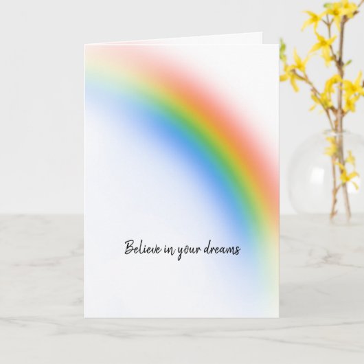 虹 カード (黄色い花)