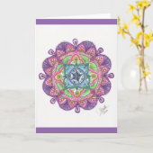 虹 カード (黄色い花)