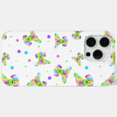 虹 キッズ 犬 子犬 水玉 明るい 楽しい カラフル Case-Mate iPhoneケース (裏面 (横))
