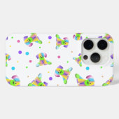 虹 キッズ 犬 子犬 水玉 明るい 楽しい カラフル Case-Mate iPhoneケース (裏面 (横))
