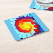 虹 スクエアペーパーコースター (アングル)