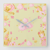 虹  スクエア壁時計 (正面)