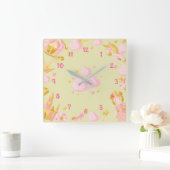 虹  スクエア壁時計 (ホーム)