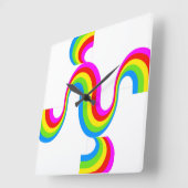 虹 スクエア壁時計 (傾斜)