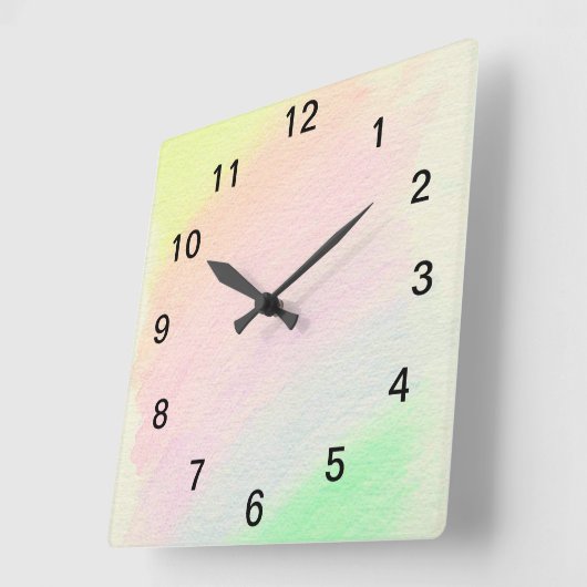 虹- スクエア壁時計 (傾斜)