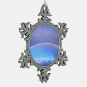 虹 スノーフレークピューターオーナメント (左)