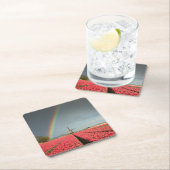 虹、チューリップおよび風車のコースター スクエアペーパーコースター (インサイチュ)